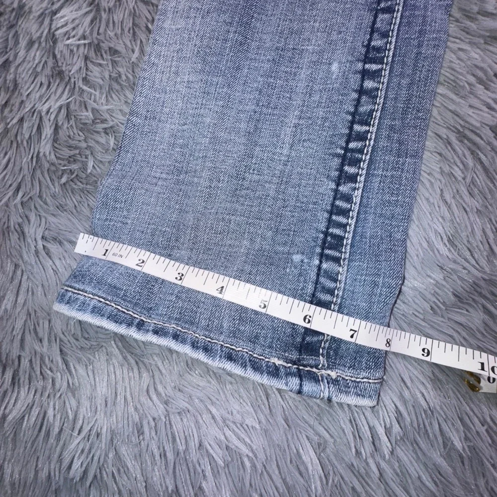 Miss Me Jeans Womens 27 Bootcut Embellished Pocket Medium Wash Flare Bell Bottom - Picture 4 of 15